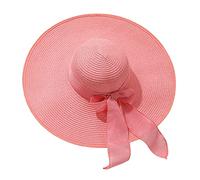 Générique Chapeau de Paille pour Femmes, Capelines de Soleil d’été, Capelines de Plage à Large Bord, Chapeaux Pliables à roulettes pour Femmes Dame et Fille