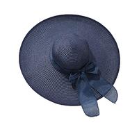 Générique Chapeau de Paille pour Femmes, Capelines de Soleil d’été, Capelines de Plage à Large Bord, Chapeaux Pliables à roulettes pour Femmes Dame et Fille