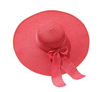 Générique Chapeau de Paille pour Femmes, Capelines de Soleil d’été, Capelines de Plage à Large Bord, Chapeaux Pliables à roulettes pour Femmes Dame et Fille
