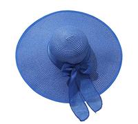 Générique Chapeau de Paille pour Femmes, Capelines de Soleil d’été, Capelines de Plage à Large Bord, Chapeaux Pliables à roulettes pour Femmes Dame et Fille