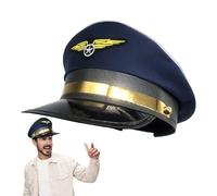 Générique Chapeau de pilote, chapeau de pilote adulte | Chapeau de capitaine de compagnie aérienne de la marine adulte, de de fête à thème de compagnie aérienne, casquette de capitaine de c