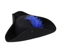 Générique Chapeau de pirate tricorne avec bordure décorative | Accessoire de déguisement pour fêtes d ' Halloween et événements sur scène