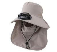 Générique Chapeau de Refroidissement à énergie avec Couverture du Visage pour Les activités de Plein air Protections solaires Ventilation Chapeau de pêcheur réglable Résistant Soleil pour la