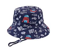 Générique Chapeau de Soleil Bébé avec Visiere Protection Anti-uv avec Cordelette Bob Lavable Plage Vacances Contre Soleil Cadeau Anniversaire Baptême