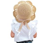 Générique Chapeau de Soleil Paille pour Tout-Petit, Unisexe garçon et Fille, Bord Souple sans Danger pour Les Jeunes Enfants, UPF 50+ pour la Plage, Idéal pour Les Jeux extérieurs d'été