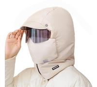 Générique Chapeau d'hiver Coupe-Vent avec Lunettes intégrées pour équitation extérieure Couverture complète Hat Protecteur -Froid (White, One Size)