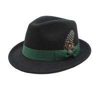 Générique Chapeau d'Oktoberfest avec plumes, Chapeau bavarois traditionnel en feutre vert, noir et kaki pour l'Oktoberfest, pour hommes, femmes et adultes