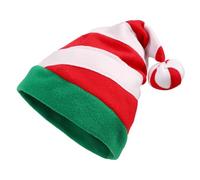 Générique Chapeau du Père Noël Personnalisé à Rayures pour Adulte et Enfant, avec Broderie de Nom ou Texte, Accessoire et Cadeau de Noël Festif (2025)