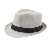 Générique Chapeau Fedora Homme Femme en Feutre Rétro Chapeau Trilby Panama Jazz Cap Réglable Casquette Souple à Large Bords Roulés Vintage Chapeaux Melon Gangster