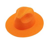 Générique Chapeau Fedora Unisexe Pliable - Chapeau de Soleil en Paille réglable à Large Bord pour Homme et Femme, Casquette de Plage Pliable pour Voyage, Jardinage, Jogging