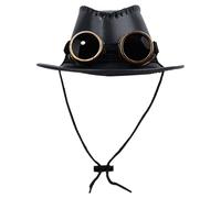 Générique Chapeau Haut-de-Forme Steampunk - Chapeaux à Grand Bord,Accessoire Photo avec Lunettes pour Festival Masqué Défilés Fêtes Théâtre et Spectacles