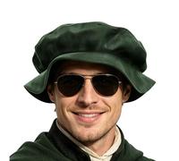 Générique Chapeau médiéval pour hommes - Bonnet béret Tudor Vintage doux, couvre-chef de Costume de Cosplay | Accessoire de style Renaissance pour bal masqué, fête de spectacle sur scène d'Halloween