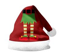 Générique Chapeau Noel,Chapeau De PèRe NoëL Imprimé avec Revers éPais Unisexe pour Enfants Et Adultes Accessoire De FêTe Festif Casquette Double Face (S)