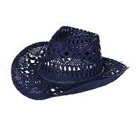 Générique Chapeau Paille Décontracté Chapeau Grand Soleil Chapeau Homme Femme Couvre Chef Tressé(Navy, M)