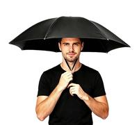 Générique Chapeau Parapluie 70cm, Rand Chapeau avec Bandeau élastique, Mains Libres et Ajustable, Protection Solaire pour la Pêche, le Golf, Jardinage, la Plage