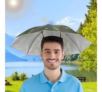 Générique Chapeau Parapluie pour,Parapluie de Protection contre les UV et la Pluie pour la Tête - Imperméable Pliable Accessoire Extérieur pour Plage Voyage Été