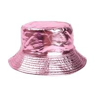 Générique Chapeau Pêcheur Or Argent Deux Côtés Portable Fête Antisolaire Pliable Voyage Couvre Chef Décontracté Accessoire Urbain(One Size)