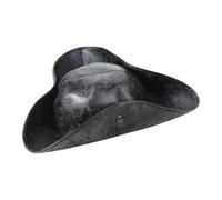 Générique Chapeau Pirate D'Halloween | Chapeau De Pirate De Cuir Adultes | Pirates Médiévaux Captain Costumes Chapeaux Pour Hommes Et Femmes | Chapeaux Tricorne Style Colonial En Détresse Accessoire