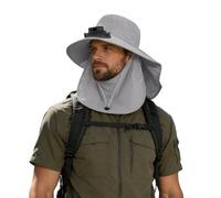 Générique Chapeau Solaire avec Ventilateur intégré, Protection UPF 50+, Large Bord, Ventilation extérieure, idéal pour Le Jardinage et la Plage. (GY2, 3)