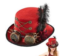 Générique Chapeau Steampunk | Casque Steampunk Intégrant Des Lunettes,Couvre-chef Réglable pour Fêtes Renaissance Cosplay Ados Femmes Hommes Adultes
