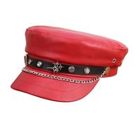 Générique Chapeau Top Marines avec Boucles de Ceinture | Cuir PU de qualité supérieure avec boucles de chaîne tendance pour plusieurs occasions, y compris les festivals,