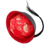Générique Chapeau Traditionnel Chinois à Queue de Cheval, 58-60cm, Délicat | Papier Cartonné et Lint, Léger, Portable, Résistant à L'usure Chocs, pour Carnavals et Fête du Printemps
