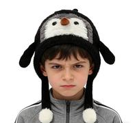 Générique Chapeaux Animaux | Bonnet Souple et Doux à l'Effigie du Pingouin,Couvre-chef animal équipé d'oreillettes | Pour Fille Garçon Vacances Pêche Camping