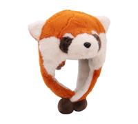 Générique Chapeaux Animaux Pour Adultes,Forme Raton Laveur Mignon - Chapeau en Peluche Souple avec Oreilles Mobiles,pour Femmes et Filles, Plein Air, Cosplay, Déguisement, Temps Froid,