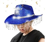 Générique Chapeaux Cowboy Pour Femmes | Chapeau Fille Anniversaire Enfant - Strass Respirant Adultes Fêtes Vacances