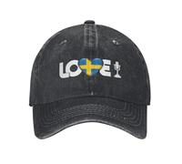 Générique Chapeaux d’Hiver Chapeaux de Noël Love Sweden Eurovision Song Contest Hommes Casquettes de Baseball féminines Casquettes lavées Cadeau Vintage d’été Cadeau d’été