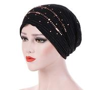Générique Chapeaux de Chimio pour Femme Coton Stretch Bonnet Nuit Bandeau Foulard Chapeau léger Sommeil Mode Musulmanes souffrant Perte Cheveux