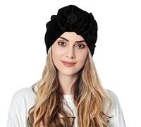 Générique Chapeaux de Chimio pour Femme Coton Turban en Bonnet pré-noué Chretien Femmes Chemo Dry Cheveux Voile Cap léger souffrant Perte