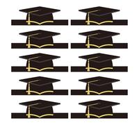 Générique Chapeaux de graduation en papier | 2026 10 bandeaux de félicitations | chapeaux de graduation en papier pour maternelle - Pour cérémonie,école,stand