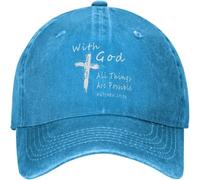 Générique Chapeaux de Père Noël Unisexe avec Dieu Tout est Possible Foie chrétienne Casquette Unisexe de Mode