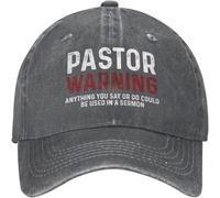 Générique Chapeaux de Père Noël Unisexe Casquette drôle Pasteur Avertissement Tout ce Que tu dis Chapeaux pour Hommes Casquettes de Baseball Casquettes Cadeau de Mode