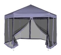 Générique Chapiteau Hexagonal avec 6 parois latérales 3,6x3,1m Bleu foncé,Auvents & abris,17.72KG-42110