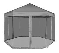 Générique Chapiteau Hexagonal avec 6 parois latérales Gris 3,6x3,1 m,Maison & Jardin, Pelouses & Jardins, Vie en extérieur, Structures extérieures, Auvents & abris, Gris (Poids 17.72KG)