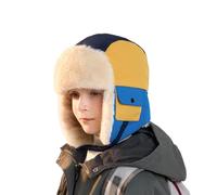 Générique Chapka Chapeau d'hiver Enfant Chapeau d'aviateur avec Oreillette Bonnet de Trappeur Russe à Fausse Fourrure Coupe-Vent Casquette Ski pour Garçon Fille 1-6 Ans
