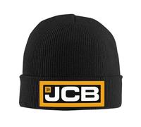 Générique Chappeau d’Hiver Logo Unisexe JCB Bloc Texte matériel de Construction Hommes Femmes Unisex Chapeau tricoté Tuque Pull Chaud Hiver Chaleureux Cadeaux de Noël