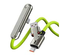 Générique Chargeur Invisible - Câble De Charge Rapide 240W Double Embout Latéral Pliable | Support De Charge 2 En 1 Avec Câble Porte-xdTéléphodne Invisible | Pour Smartphones Tablettes Électronique