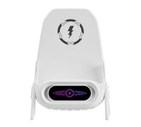 Générique Chargeur sans Fil Magnétique Blanc 15w Support de Téléphone de Bureau en Abs Design Minimaliste de Petit Tabouret pour Téléphones Compatibles
