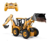 Générique Chargeuse sur pneus RC tractopelle 11CH 2.4G entièrement Fonctionnelle 1/20 Excavatrice télécommandée Bulldozer Tracteur Camion-Pelleteuse Véhicule de Construction