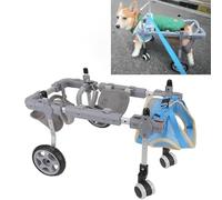 Générique Chariot/chaise roulante ajustable à 4 roues pour chien, chaise roulante légère et ajustable pour animaux/chiens en fauteuil roulant avec pattes arrière invalides, marche,Medium