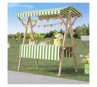 Générique Chariot de Festival sur Roues, Chariot de Camping Pliable et Portable, Chariot Pliable, présentoir de marché en Bois Portable, Chariot Alimentaire Pliable pour vendeurs ambulants, Chariot à