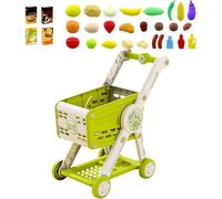 Générique Chariot de Jouet - Chariot de Courses Enfant Trolley Set pour Jeu des Rôle | avec Accessoires, Tri Ludique, Apprentissage Créatif, Idéal pour Tout-Petit, École, Maison, 44.8x28x54cm
