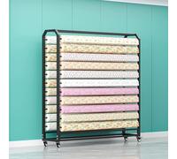 Générique Chariot de présentation réglable pour Grands Tissus - Rangement Mobile pour Rouleaux de Vinyle, Cuir, Papier Peint et Film pour vitres - Organisateur Commercial (145 cm, 8 Barres)