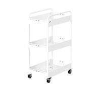 Générique Chariot De Rangement Fin, Étagère De Rangement en Acier Au Carbone, Chariot De Rangement Ouvert avec roulettes, Largeur Réglable, for Salle De Bain, Buanderie(16.5-25x40x62cm)