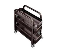 Générique Chariot De Rangement Mince À 3/4/5 Niveaux,étagère De Rangement avec Tiroirs, Organisateur De Salle De Bains, Chariot Roulant for Le Linge, Les Endroits Étroits(Black,3 tiers-17x40x69cm)