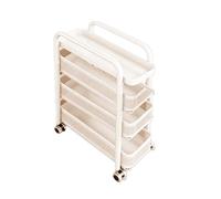 Générique Chariot De Rangement Mince À 3/4/5 Niveaux,étagère De Rangement avec Tiroirs, Organisateur De Salle De Bains, Chariot Roulant for Le Linge, Les Endroits Étroits(Color 1,4 tiers-17x40x90cm)