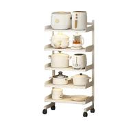 Générique Chariot De Rangement Mince Roulant, Armoire De Rangement De Salle De Bain, Chariot À Espace Étroit, Hauteur D'étagère Réglable, for Les Petits Coins Étroits(Color 1,43x28x110cm)